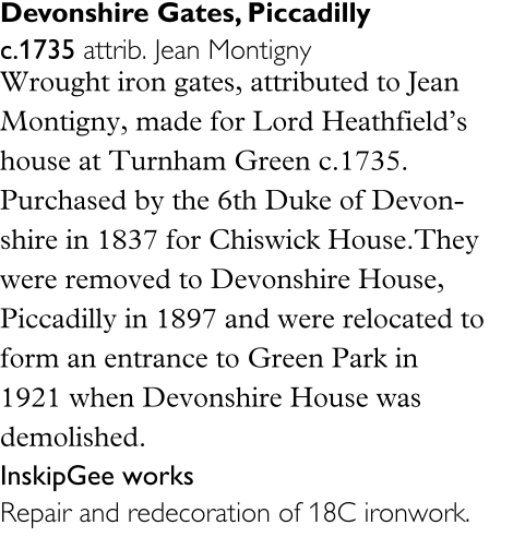 Devonshire Gates, Piccadilly